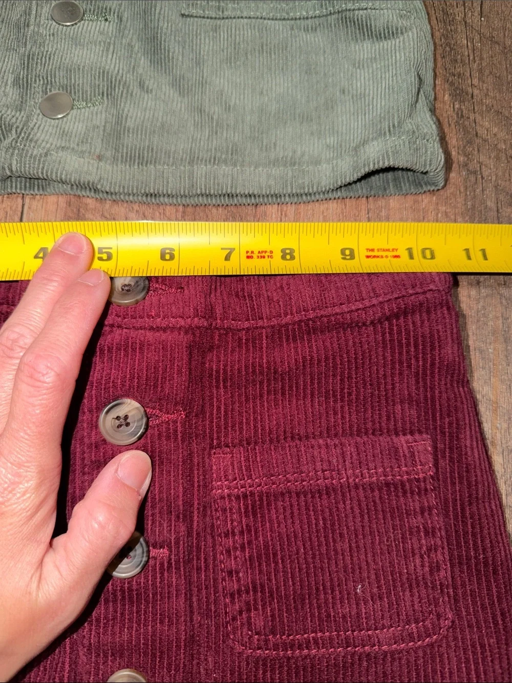 Lot of 2 The Children’s Place Skirt Girls Corduroy Size 4 NWT Green & Burgundy